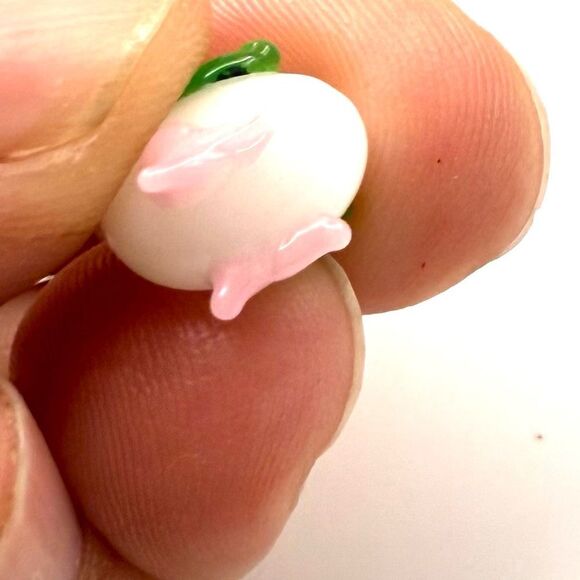 Vintage glass miniature bird micro mini figurine rooster hen Chicken - Picture 4 of 5